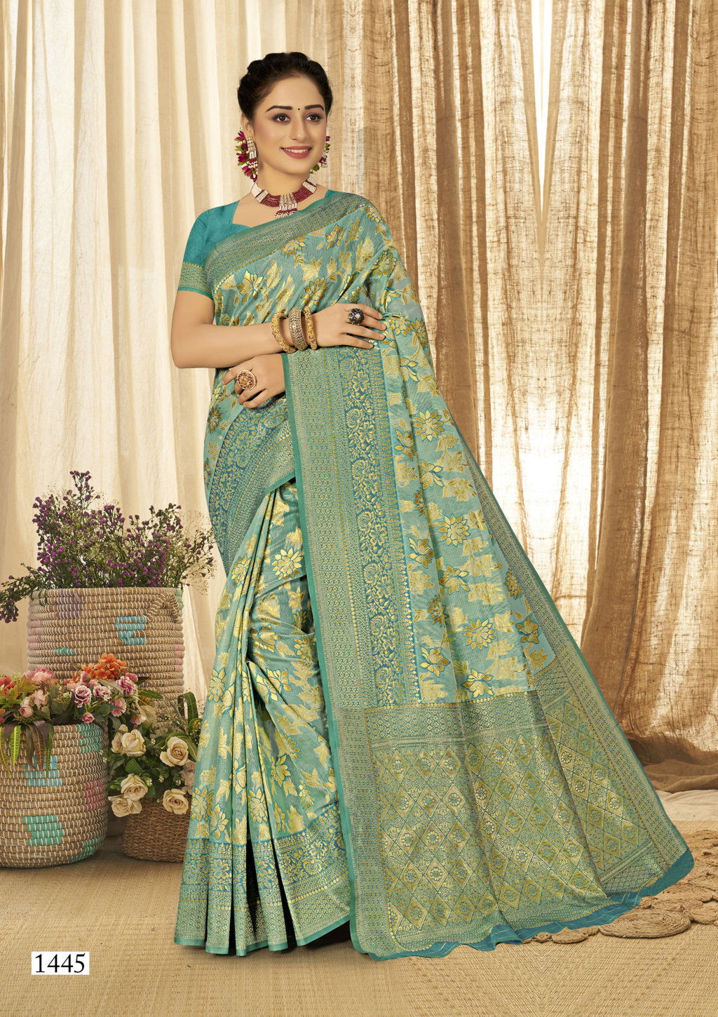 Sangam Anupriya Latest New Exclusive Wear Organza Rich Pallu Saree Collection